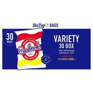 Seabrook Crinkle Crisps Variety Box 30 X 25G