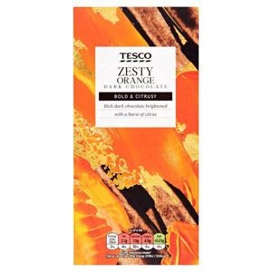 Tesco Zesty Orange Dark Chocolate 100G