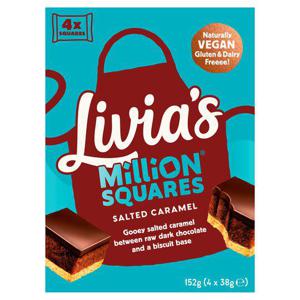 Livia's Million Squares Salted Caramel 4 X 38G