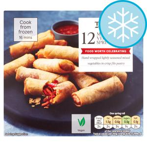 Tesco Mini Vegetable Spring Rolls 216G