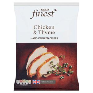 Tesco Finest Chicken & Thyme Handcooked Crisps 150G