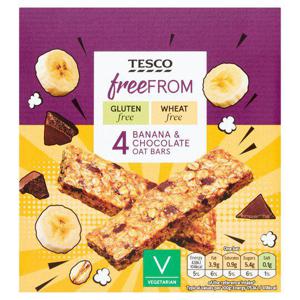 Tesco Free From 4 Banana & Chocolate Oat Bar 4X25g