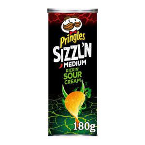 Pringles Sizzl'n Kickin Sour Cream Crisps 180G