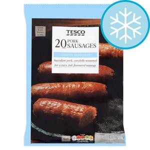 Tesco 20 Pork Sausages 900G