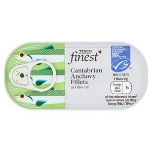 Tesco Finest Cantabrian Anchovy Fillets 50G