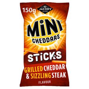 Jacobs Mini Cheddars, Cheddar & Steak 150G