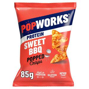 Popworks Protein Sweet Bbq Popped Crisps 85G