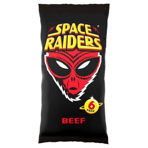 Space Raiders Beef Flavoured Corn Snacks 6X13g