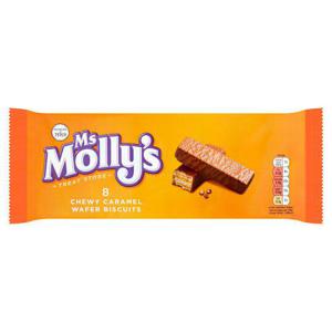 Ms Molly's 8 Chewy Caramel Wafer Biscuits 224G