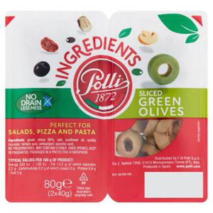 Polli Ingredient Sliced Green Olives 80G