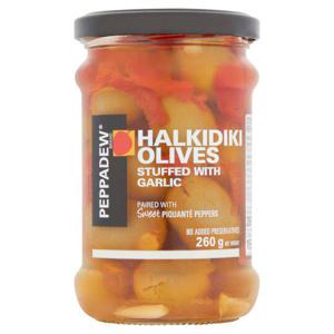 Peppadew Halkidiki Olives Stuffed Garlic 260G