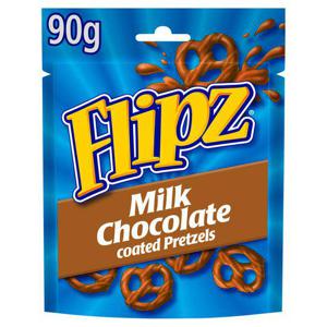 Flipz Milk Chocolate Coated Pretzels 90G