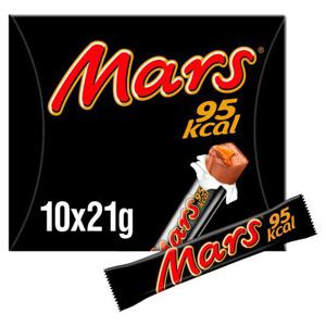 Mars 95Kcal Chocolate Snack Bars 10 Pack 210G