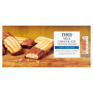 Tesco Milk Chocolate Viennese Fingers 130G