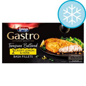 Youngs Gastro 2 Crispy Lemon Basa Fillets 310G