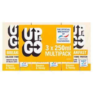 Up & Go Breakfast Banana & Honey Drink 3 X 250Ml