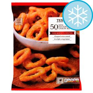 Tesco 50 Mini Battered Onion Rings 425G