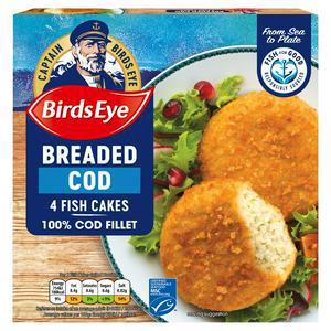 Birds Eye Cod Fish Cakes x4 198g