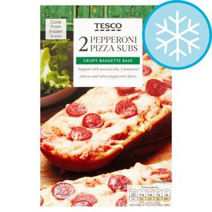 Tesco 2 Pizza Subs Pepperoni 250G