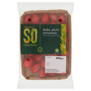 Sainsbury's Baby Plum Tomatoes, SO Organic 225g