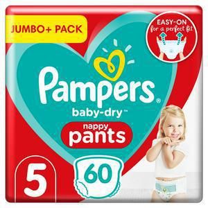 Pampers Baby-Dry Nappy Pants, Size 5, 12-17kg x60