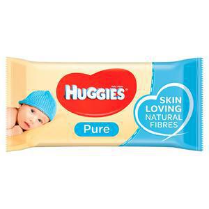 Huggies Pure Sensitive Newborn Wet Baby Wipes, 99% Water - 1 Pack (56 Wipes)