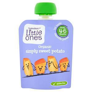 Sainsbury's Little Ones Organic Simply Sweet Potato 4+ Months 70g