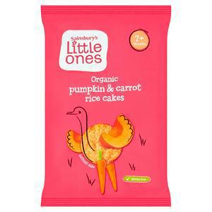 Sainsbury's Little Ones Organic Pumpkin & Carrot Rice Cakes 7+ Months 40g