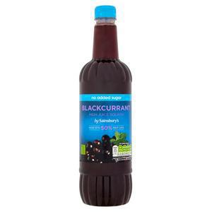 Sainsbury's High Juice Blackcurrant Squash, No Added Sugar 1L