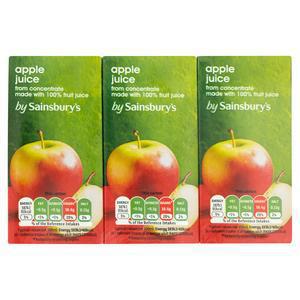 Sainsbury's Pure Apple Juice 3x200ml