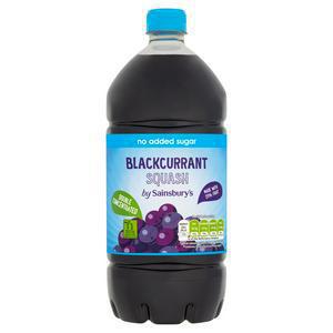 Sainsbury's Double Strength Blackcurrant Squash, No Added Sugar 1.5L