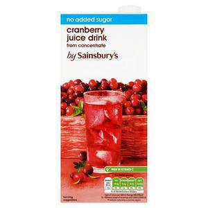 Sainsbury's Cranberry Juice Drink, No Added Sugar 1L