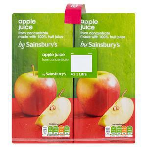 Sainsbury's Pure Apple Juice 4x1L