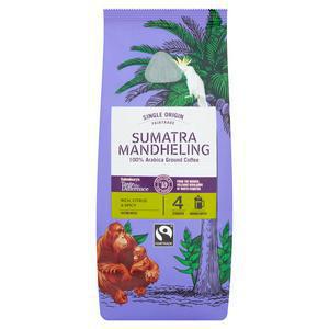 Sainsbury's Fairtrade Sumatra Mandheling Coffee, Taste the Difference, Strength 4 227g