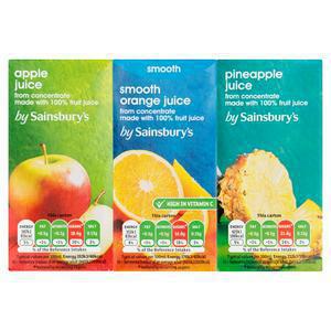 Sainsbury's Pure Variety Juice 6x200ml