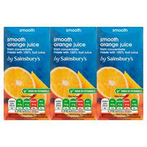 Sainsbury's Pure Orange Juice 3x200ml