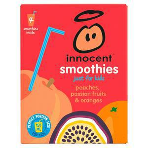 Innocent Kids Smoothies, Peaches, Passion Fruits & Oranges 4x150ml