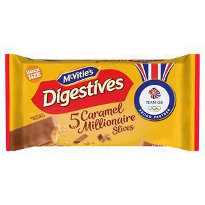 McVitie's Digestives Caramel Millionaire Slices x5 109.9g