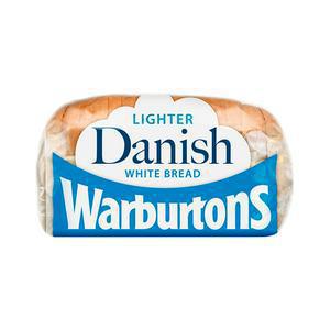 Warburtons Lighter Medium Sliced Danish White Bread 400g