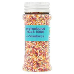 Sainsbury's Cake Decorations, Multi Coloured 100s & 1000s 80g