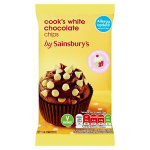 Sainsbury's White Chocolate Chips 100g