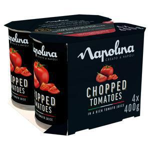 Napolina Chopped Tomatoes 4x400g