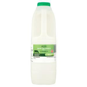 Sainsbury's British Semi Skimmed Milk 1.13L (2 pint)