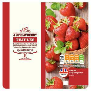 Sainsbury's Strawberry Trifle 4x125g