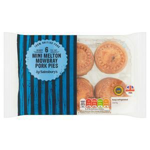 Sainsbury's Mini Melton Mowbray Pork Pies x6 300g