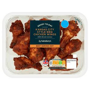 Sainsbury's Kansas City BBQ Cooked British Chicken Wings 525g