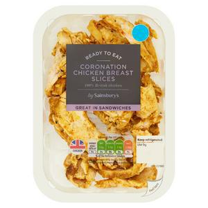 Sainsbury's Coronation Cooked British Chicken Breast Slices 160g