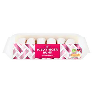 Sainsbury's Iced Buns x6