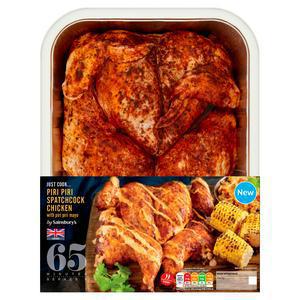 Sainsbury's Piri Piri Spatchcock British Whole Chicken 1.26kg (serves x3)