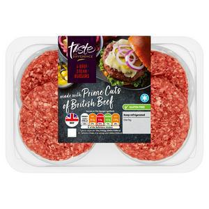 Sainsbury's Beef Burgers, Taste the Difference x4 680g